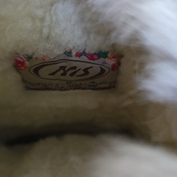 NIS | Beaded Rabbit fur boots Suede Rubber Outer Sole Italian Sz 36 - Picture 6 of 6